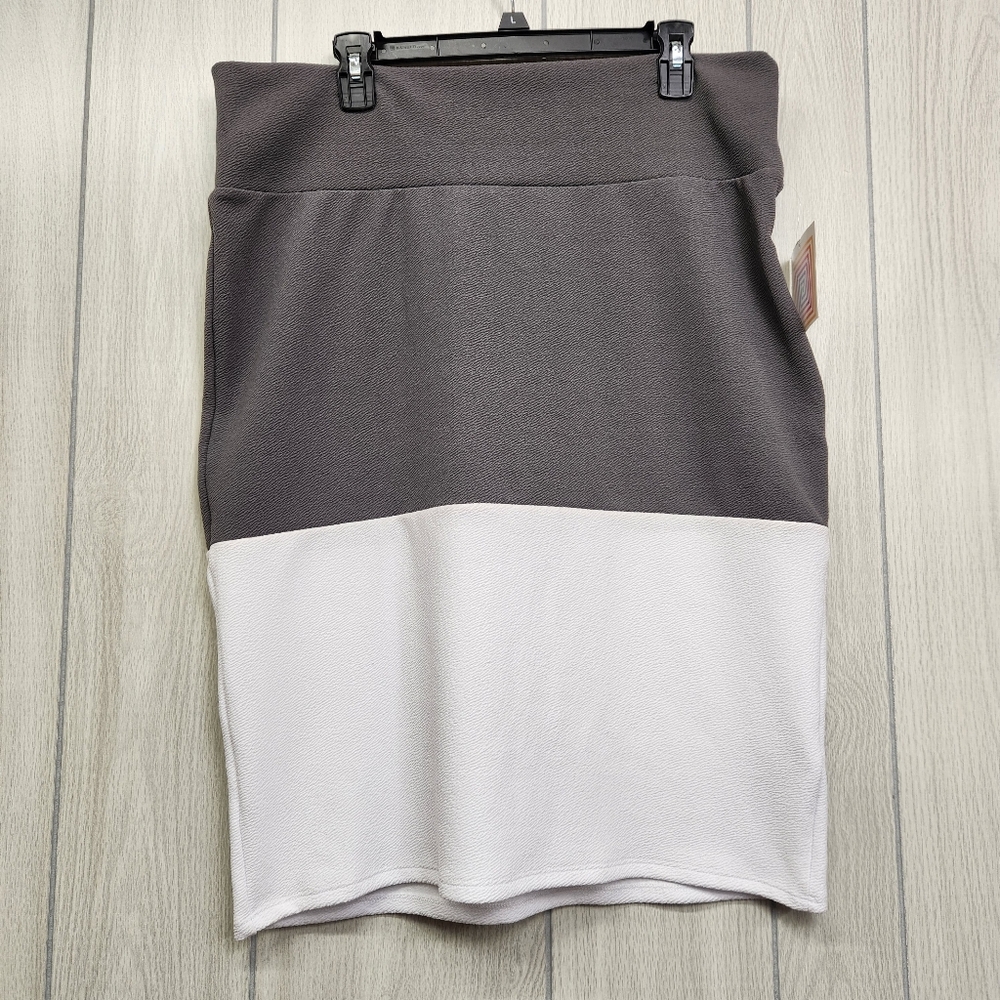 3xl Womens Lularoe NewTwo-Tone Olive Green and White Women's Skirt